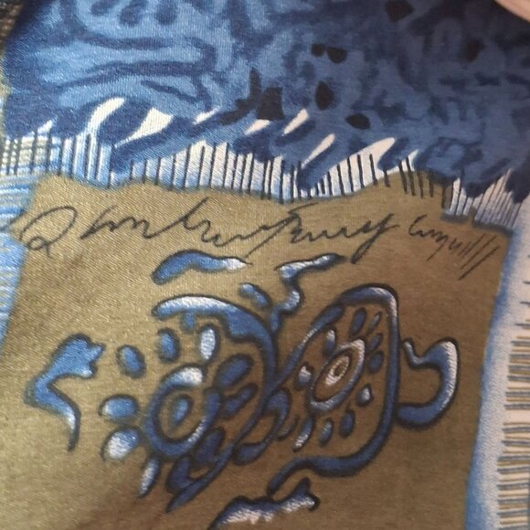 Selected By Kelin Collection Vintage Mens XL Long Sleeve Shirt Blue Brown Tan - Picture 5 of 8